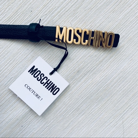 Moschino Logo Leather Belt - Picture 3 of 7